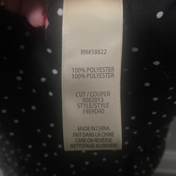 Max Studio Black White Polka Dot V-Neck Jumpsuit Sz L NWT - Picture 13 of 14